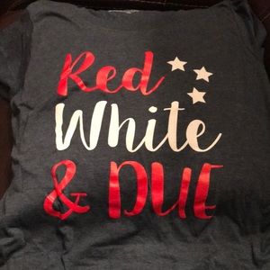 Short sleeve 4th of July maternity shirt XL